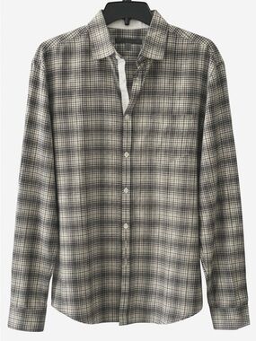 John Varvatos Plaid Shirt LS Sz S